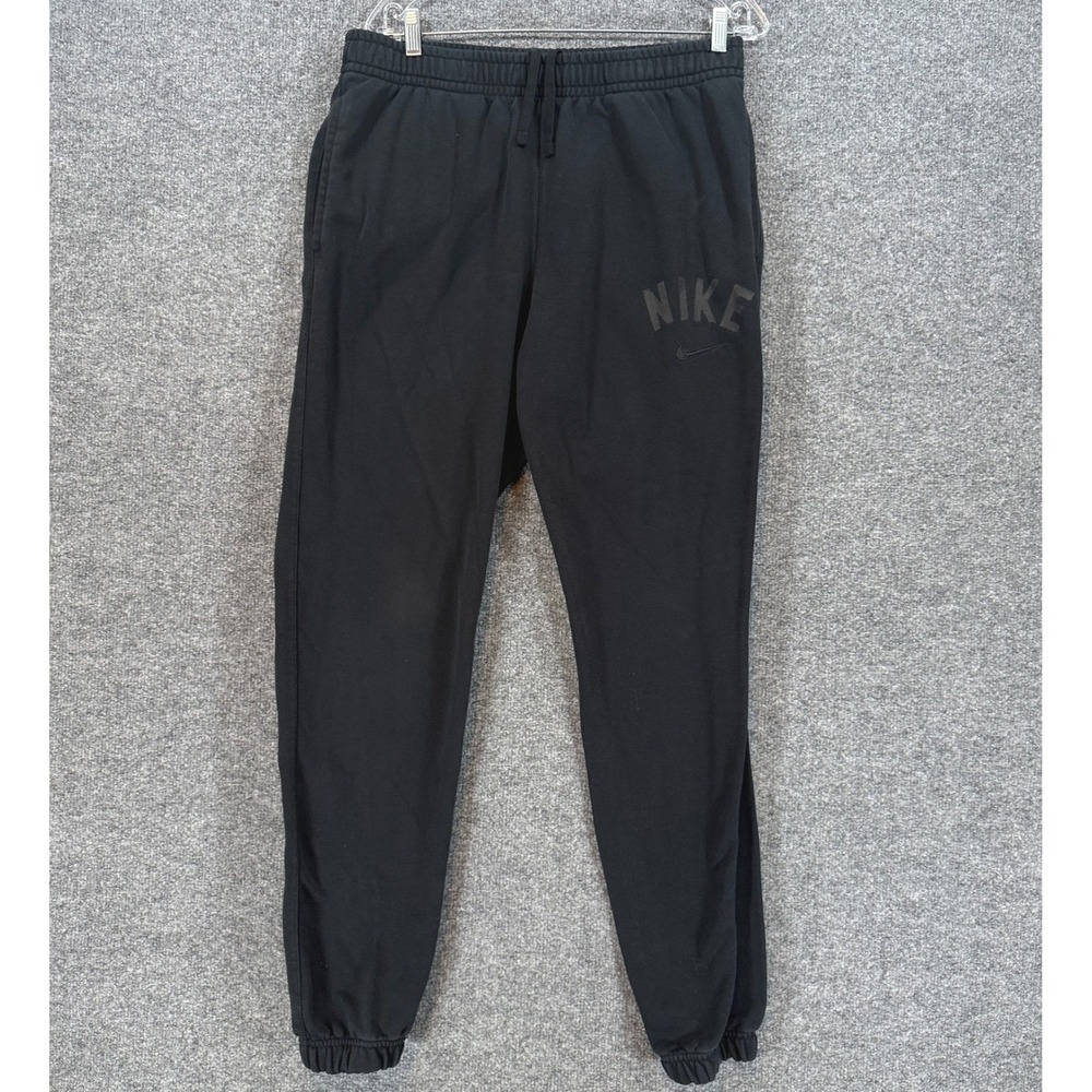 Nike Joggers Mens Large Black Dri-FIT Tapered Fleece Athletic Sweatpants Swoosh